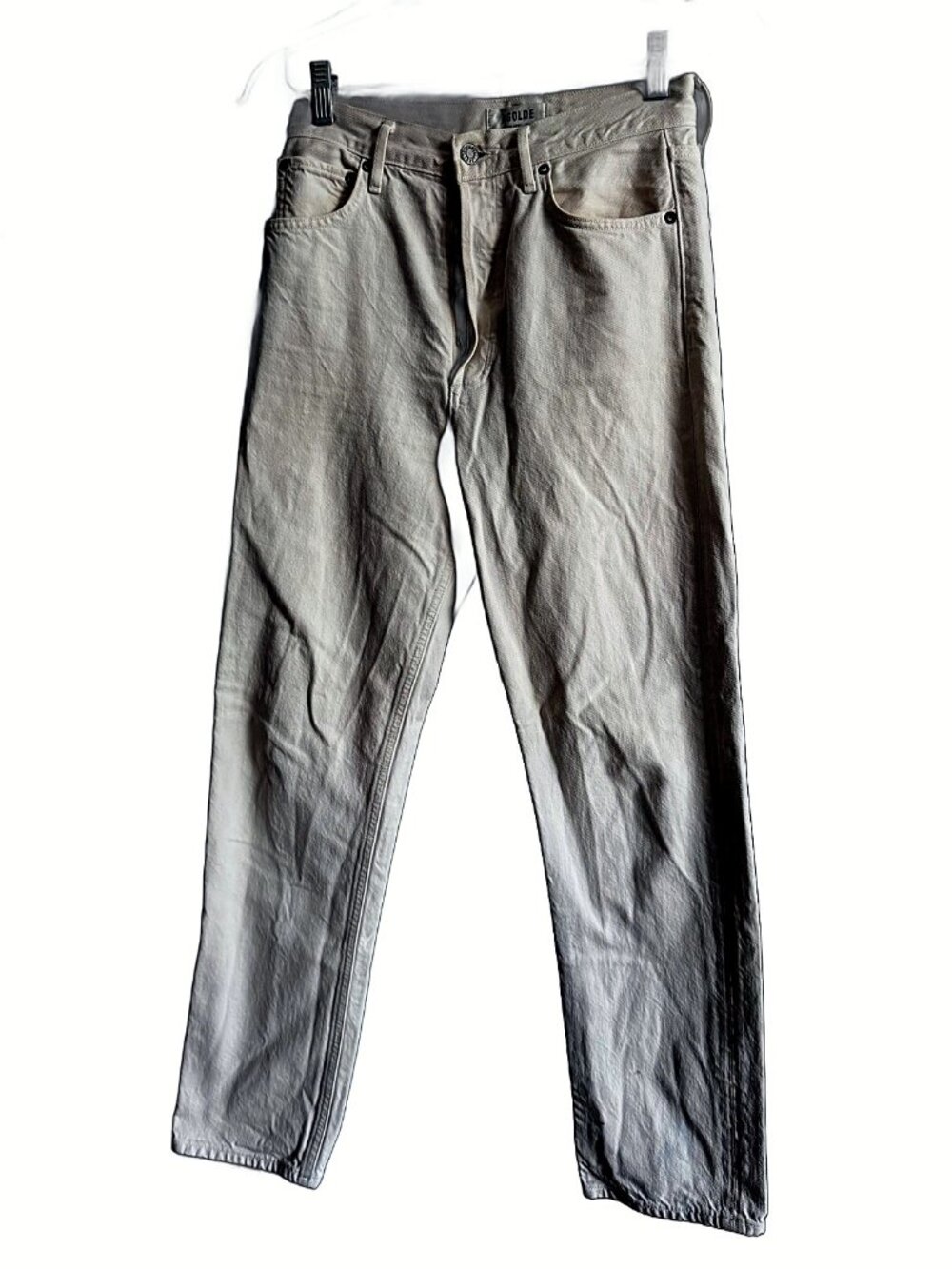 AGOLDE Cream White Straight Leg Jeans Size 25